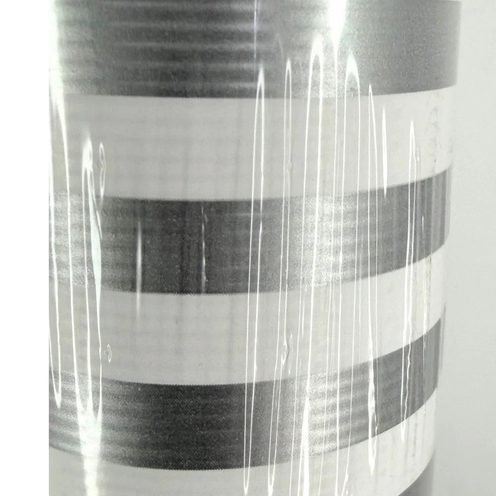 Bella Lux Silver White Striped Heavy Weight Gift Wrap 30 SqFt Party Chic 109-12